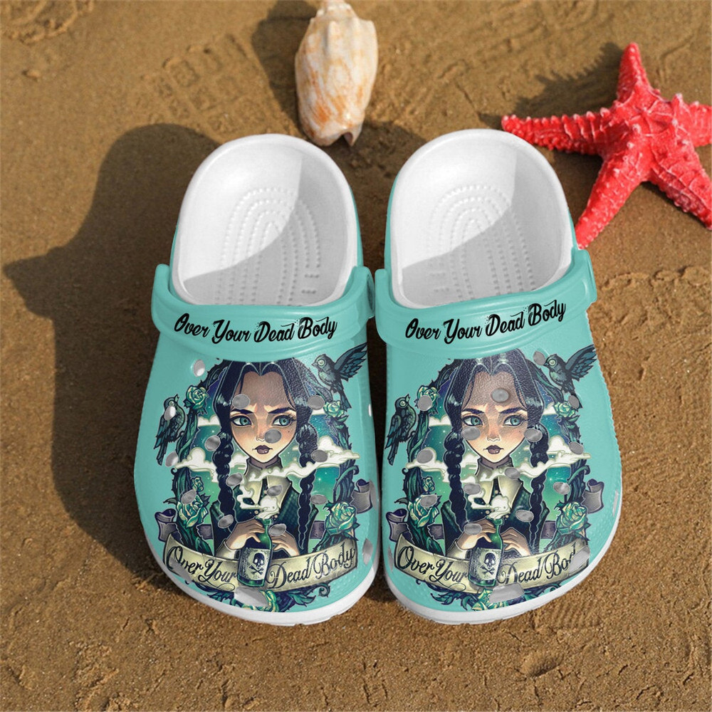 Footwearmerch Over Your Dead Body Gift For Fan Classic Water Rubber clog Shoes Comfy Footwear