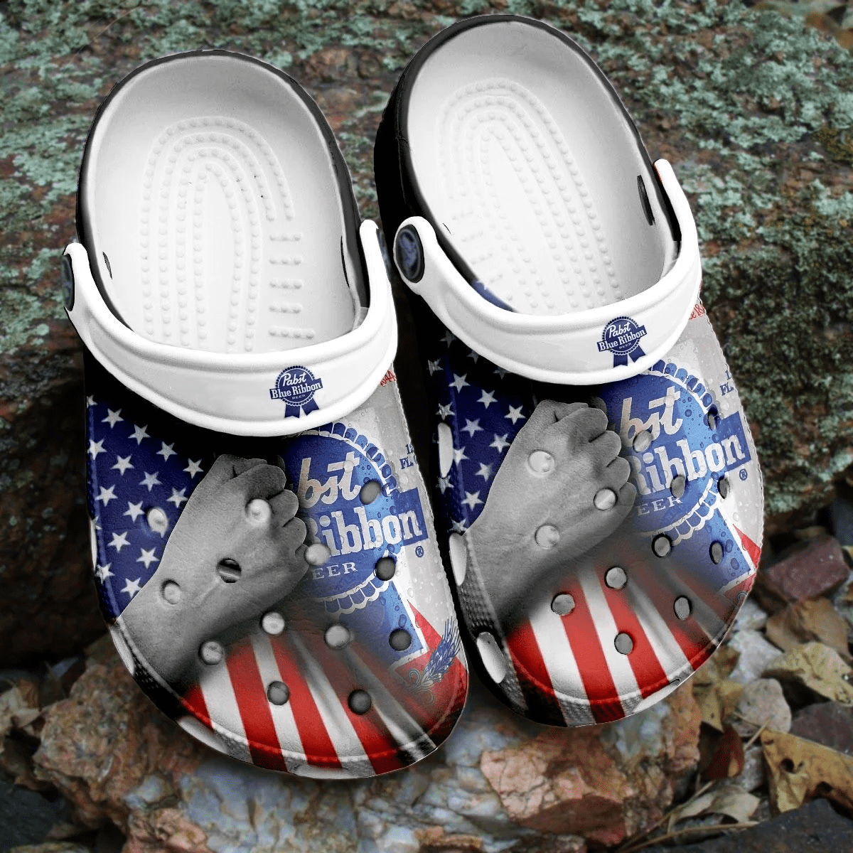 Footwearmerch Pabst Blue Ribbon Beer Adults Crocband Crocs Comfortable Shoes Clogs For Men Women