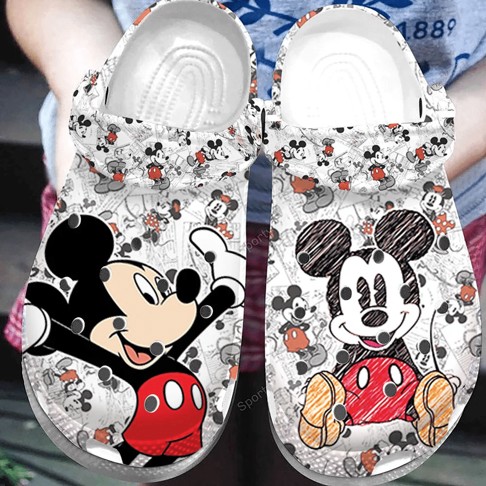 Footwearmerch Painting Mickey Mouse Clogs Shoes