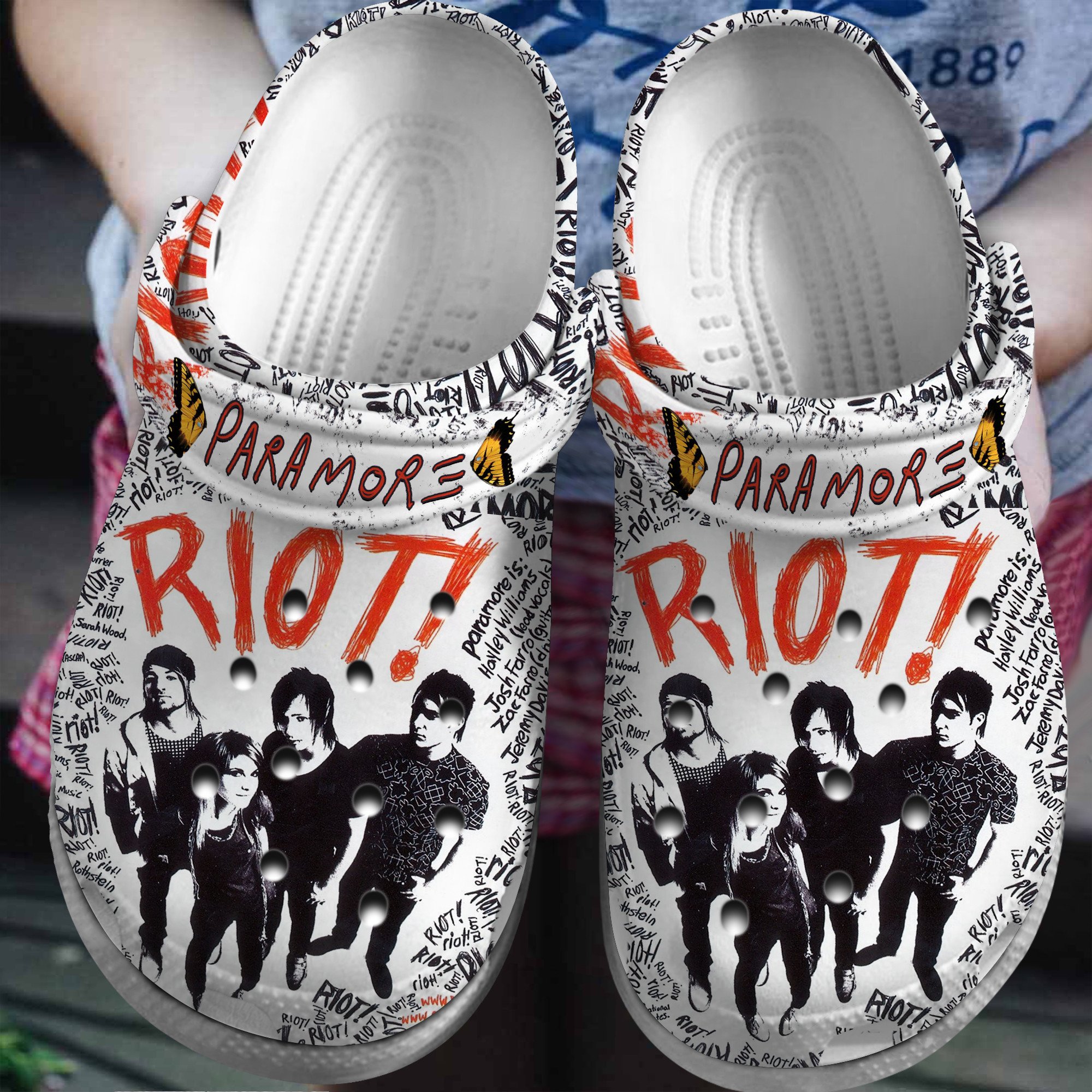 Footwearmerch Paramore Band Music Crocs Crocband Clogs Shoes Comfortable For Men Women and Kids