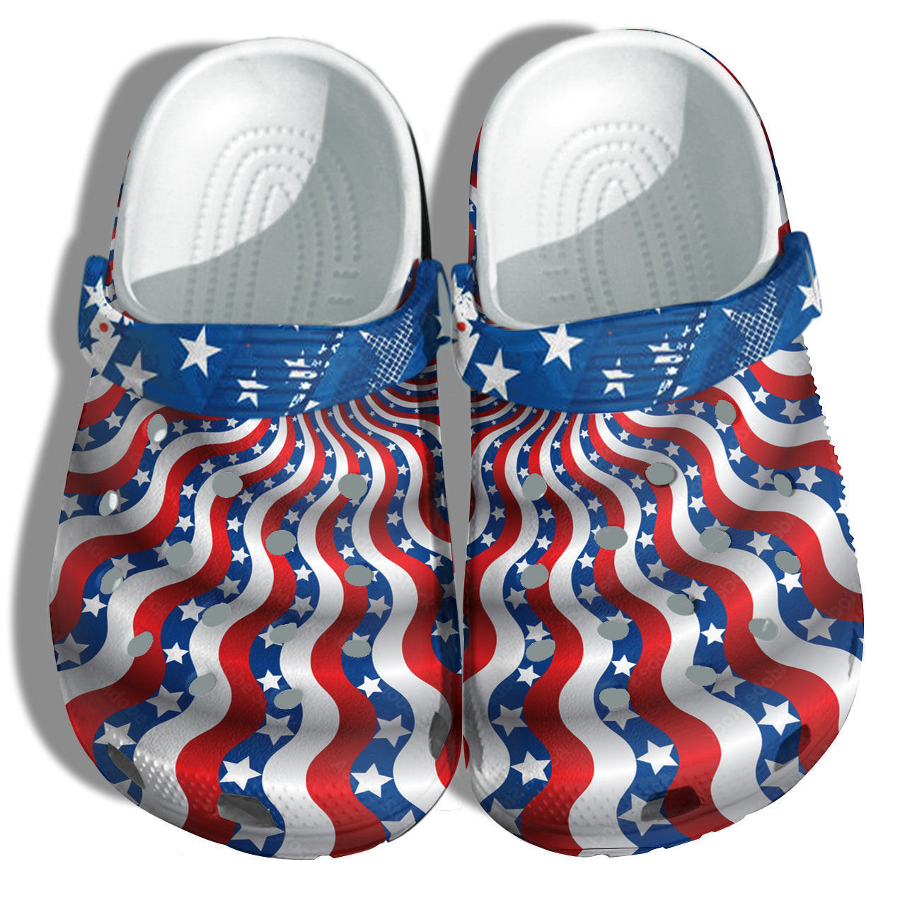 Footwearmerch Pattern Reality America Flag Shoes Gift Women - Twinkle Star Usa Happy 4Th Of July Shoes Birthday Gift
