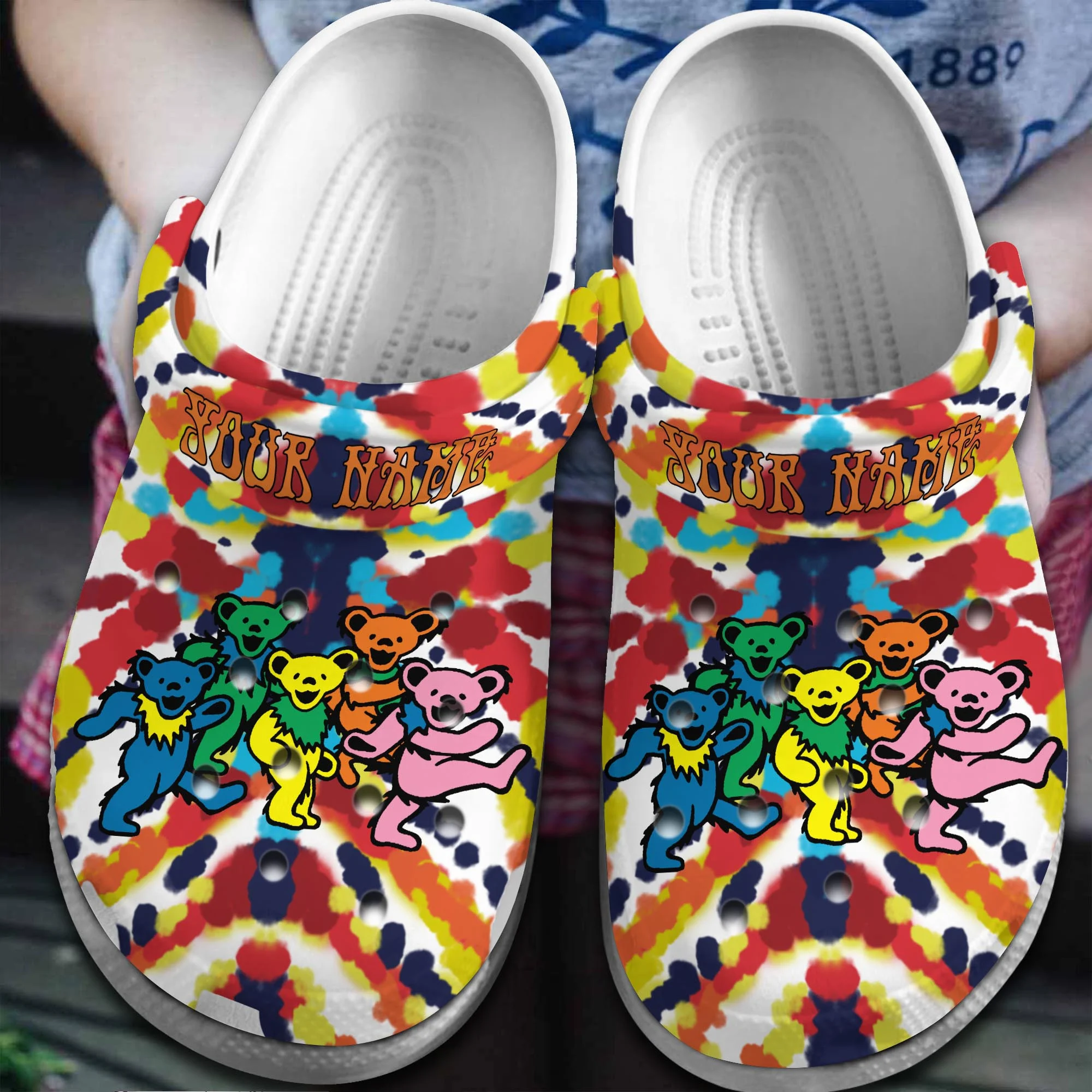 Footwearmerch Grateful Dead Music Crocs Crocband Clogs Shoes Comfortable For Men Women and Kids