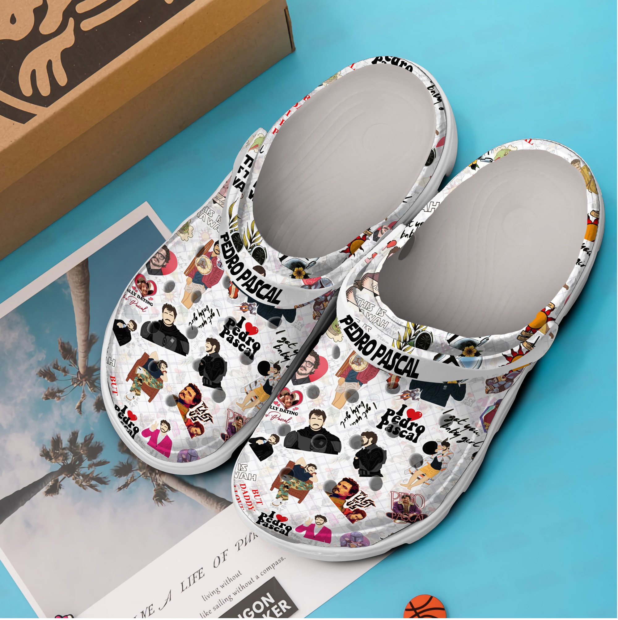 Footwearmerch Pedro Pascal Movie Crocs Crocband Clogs Shoes Comfortable For Men Women and Kids