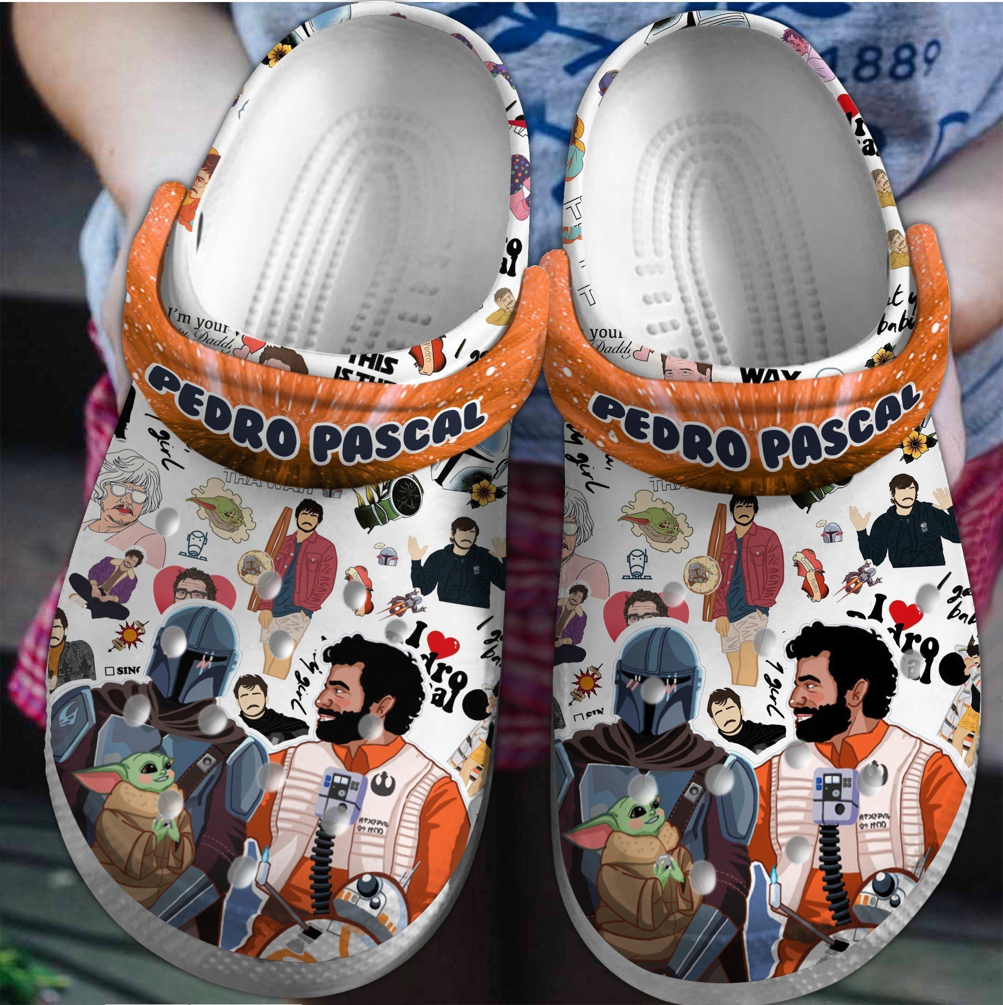 Footwearmerch Pedro Pascal Movie Crocs Crocband Clogs Shoes Comfortable For Men Women and Kids