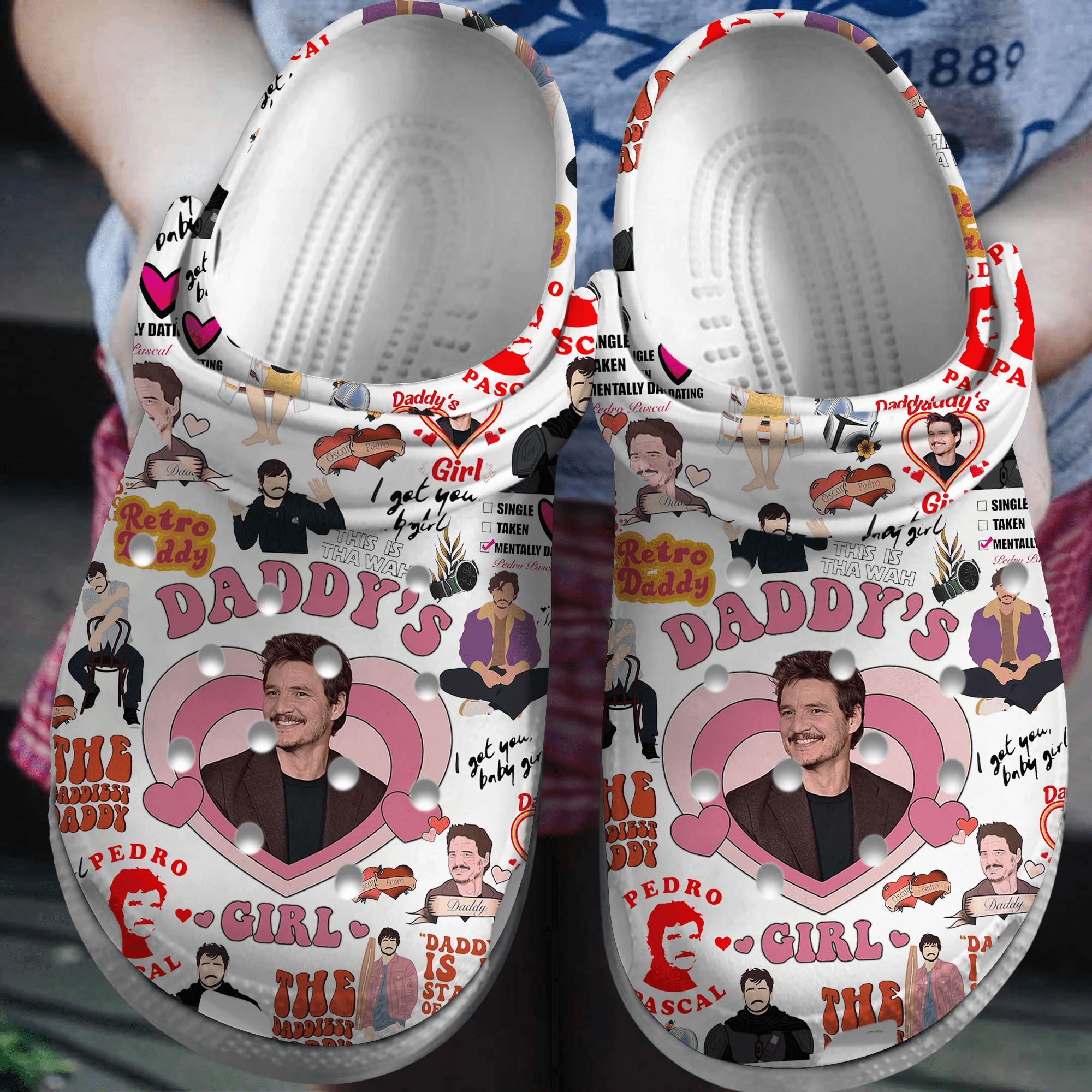 Footwearmerch Pedro Pascal Movie Crocs Crocband Clogs Shoes Comfortable For Men Women and Kids