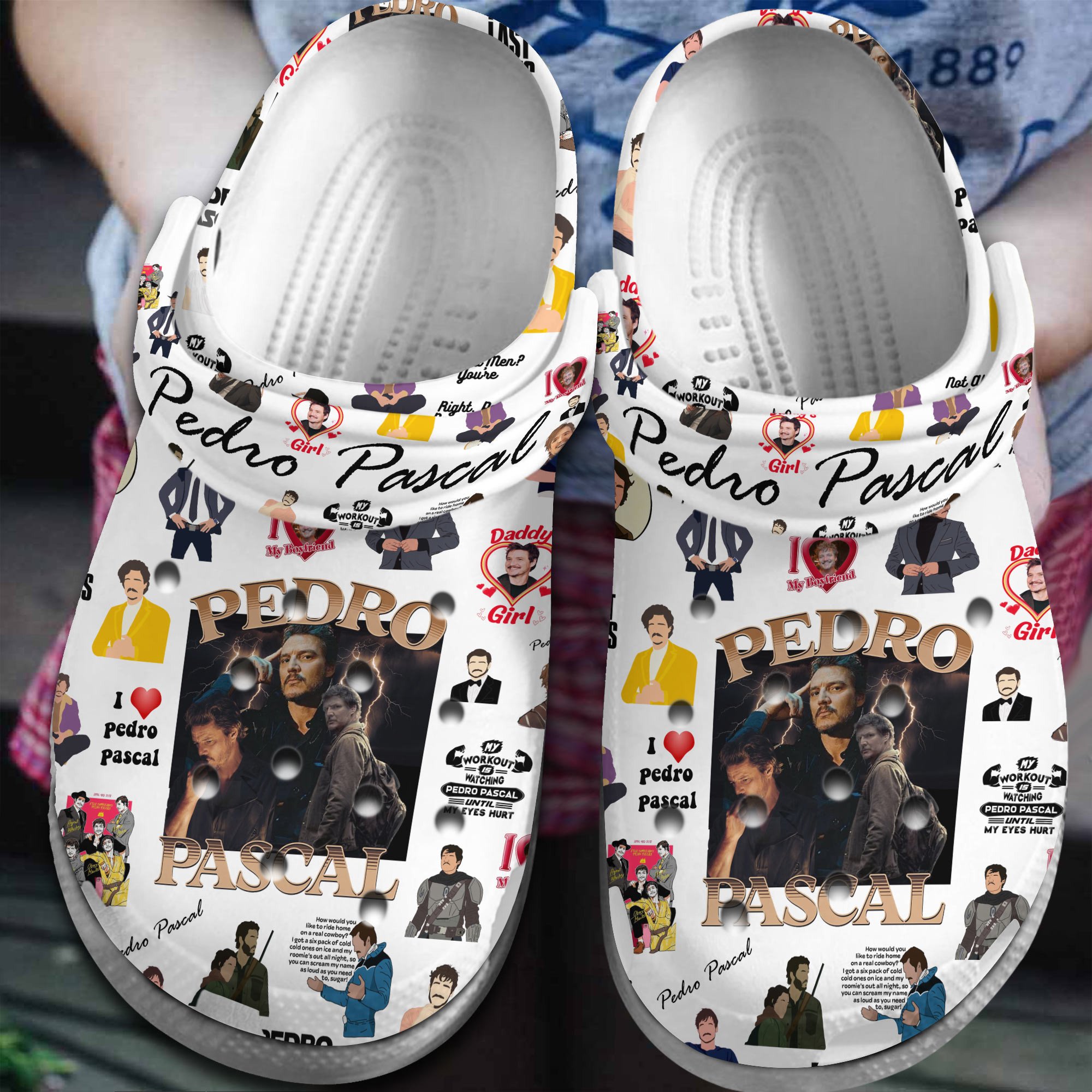 Footwearmerch Pedro Pascal Star Wars Movie Crocs Crocband Clogs Shoes Comfortable For Men Women and Kids