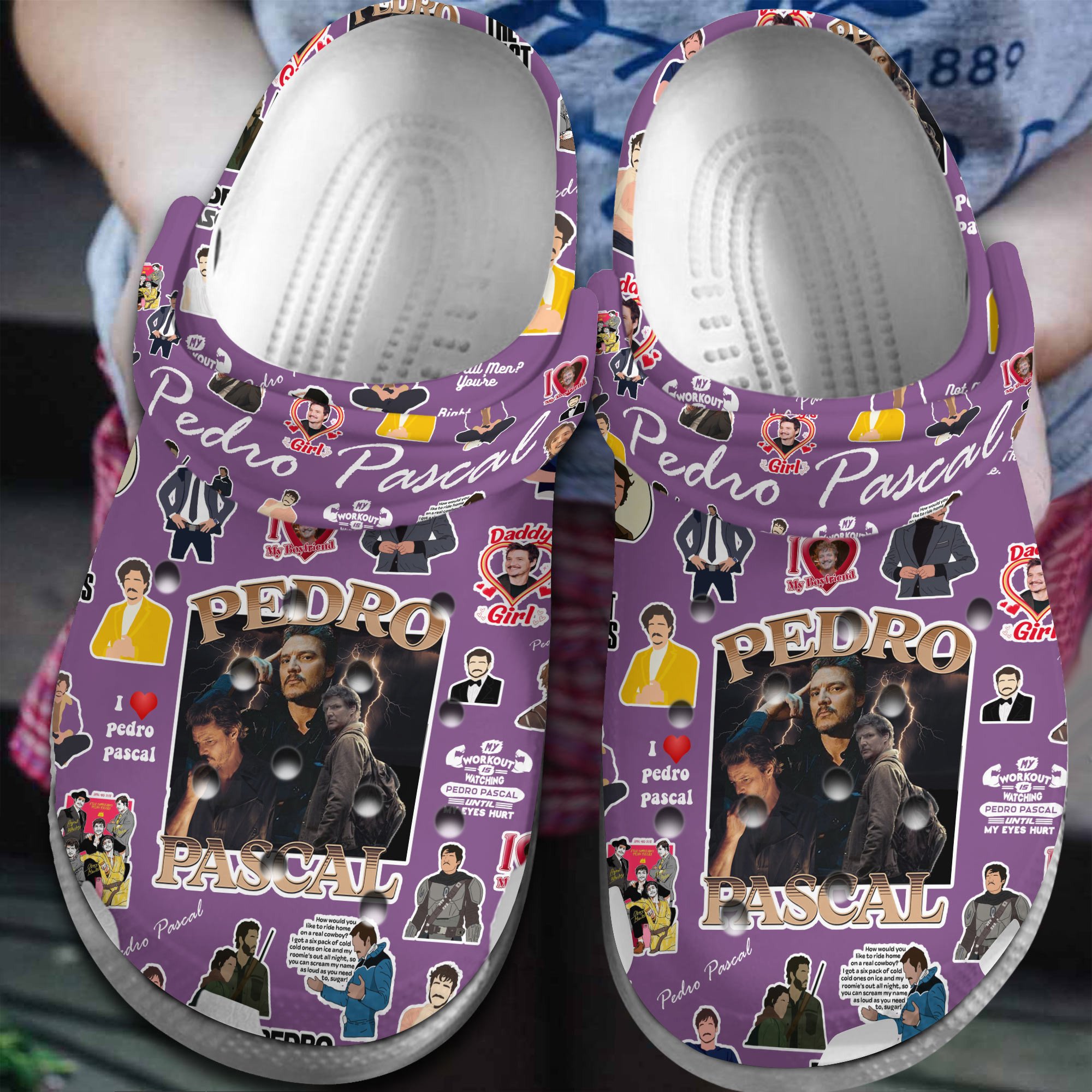 Footwearmerch Pedro Pascal Star Wars Movie Crocs Crocband Clogs Shoes Comfortable For Men Women and Kids