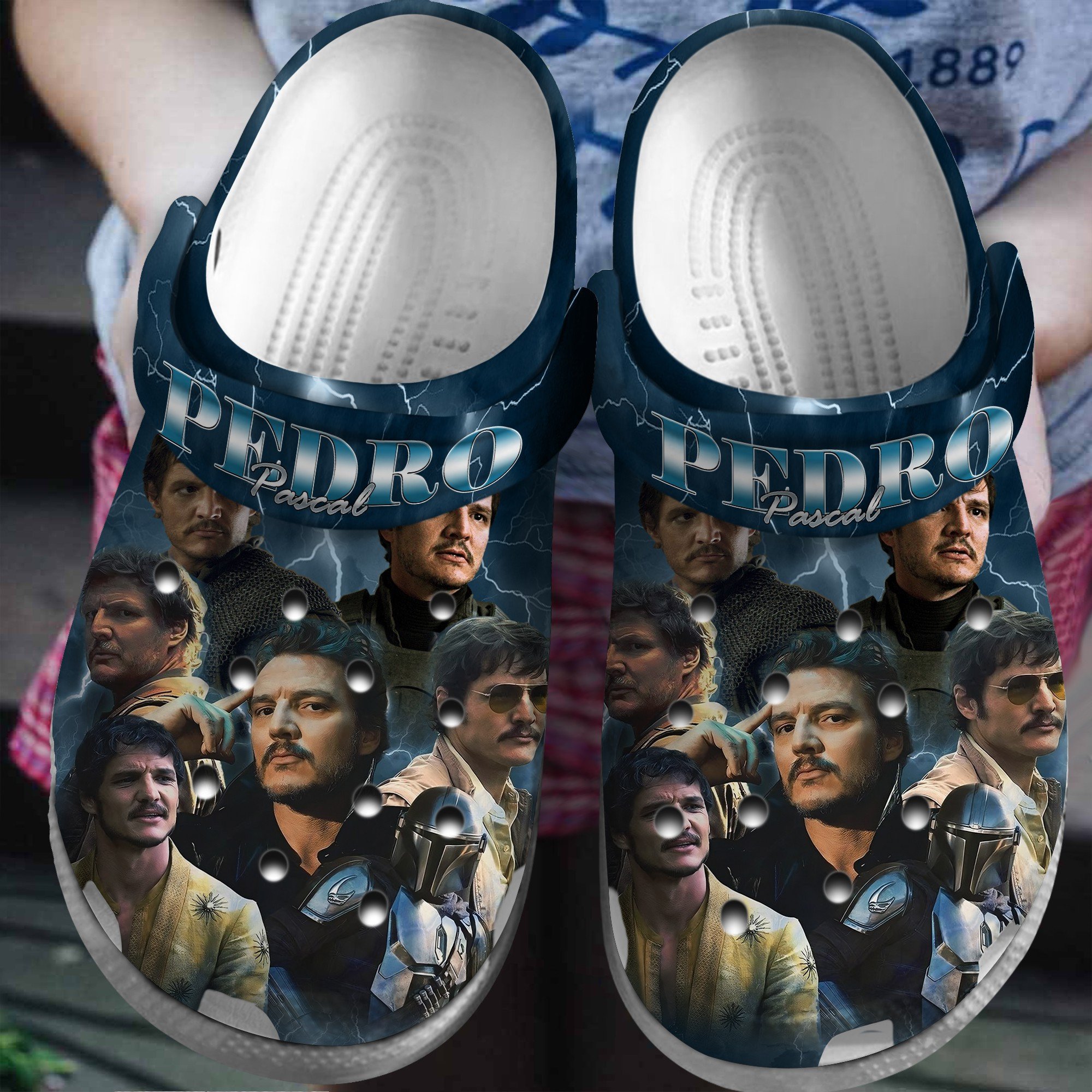 Footwearmerch Pedro Pascal Star Wars Movie Crocs Crocband Clogs Shoes Comfortable For Men Women and Kids