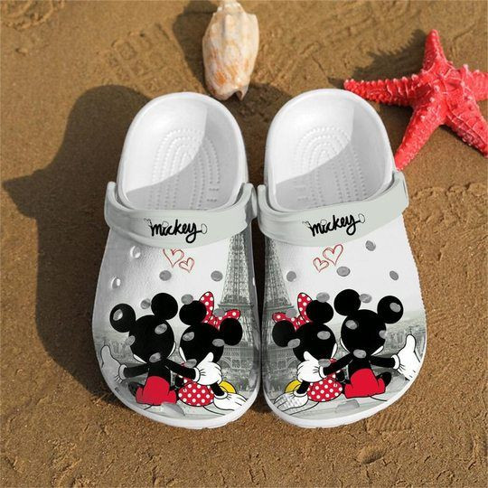 Footwearmerch Personalised Mickey And Minnie Cartoon Crocs Crocband Shoes Clogs Custom Name For Men Women And Kids