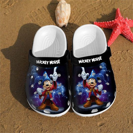 Footwearmerch Personalised Mickey Cartoon Crocs Crocband Shoes Clogs Custom Name For Men Women And Kids