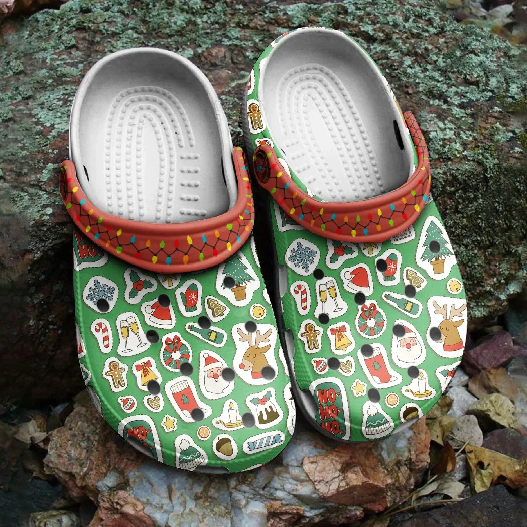 Footwearmerch Personalized Christmas Classic Shoes CM08 Crocs Crocband Clogs Shoes For Men Women