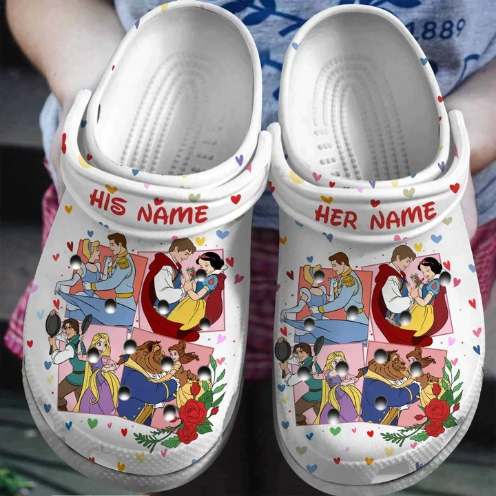 Footwearmerch Personalized Disney Mickey Fuzzy Crocs Clogs Comfortable Shoes Crocband For Men Women