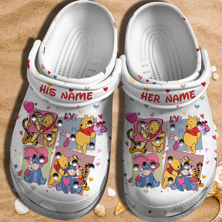 Footwearmerch Personalized Disney Mickey Fuzzy Crocs Shoes Crocband Clogs Comfortable For Men Women