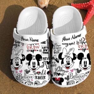 Footwearmerch Personalized Disney Pattern Mickey Mouse Unique Gifts For Fans Clog Shoes