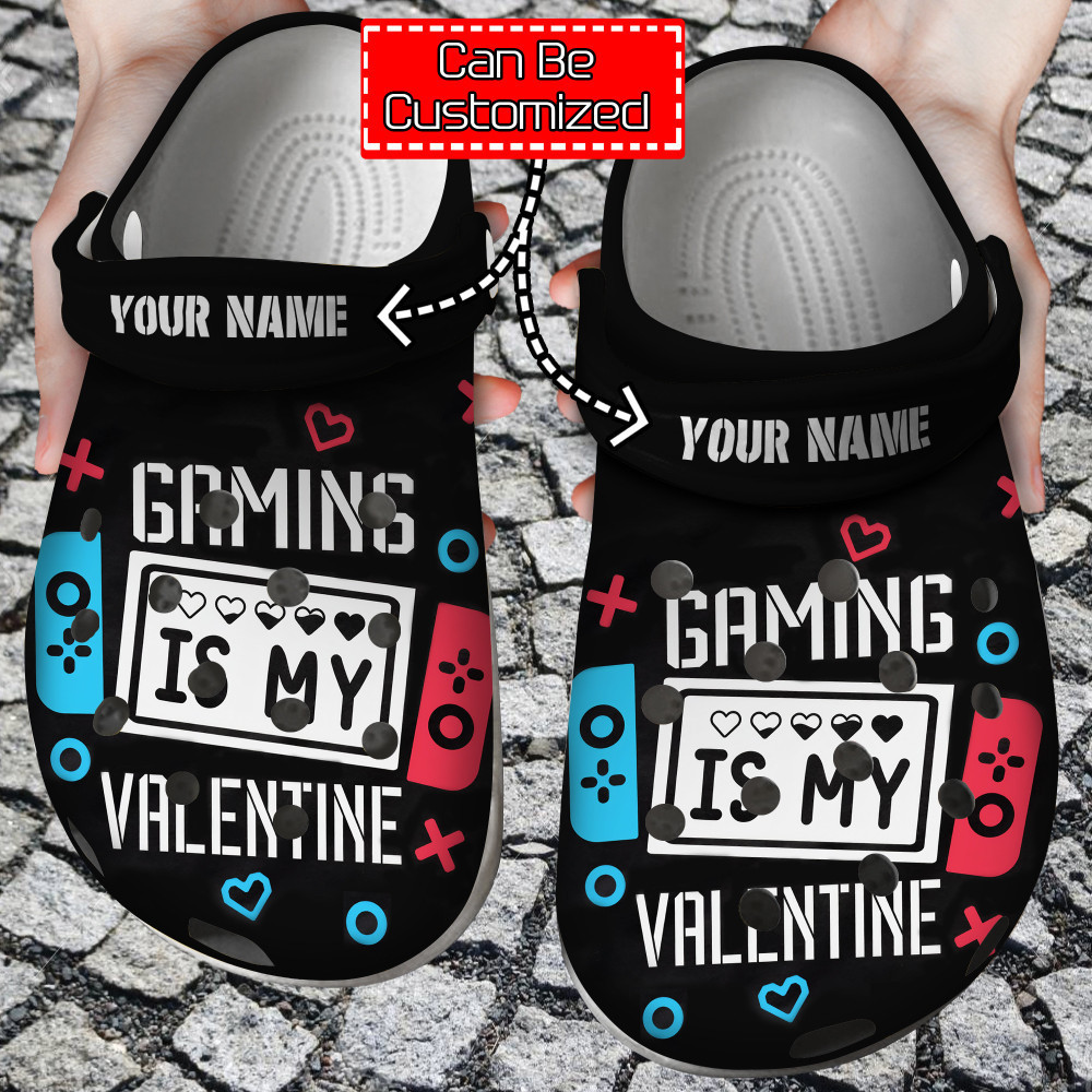 Footwearmerch Personalized Gaming Is My Valentine clog Shoes For Men And Women