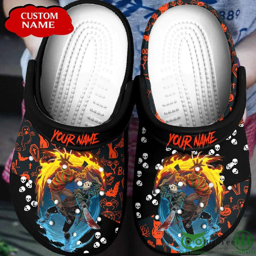 Footwearmerch Personalized Halloween Movie Classic Shoes HLWD37 Crocs Crocband Clogs Shoes For Men Women