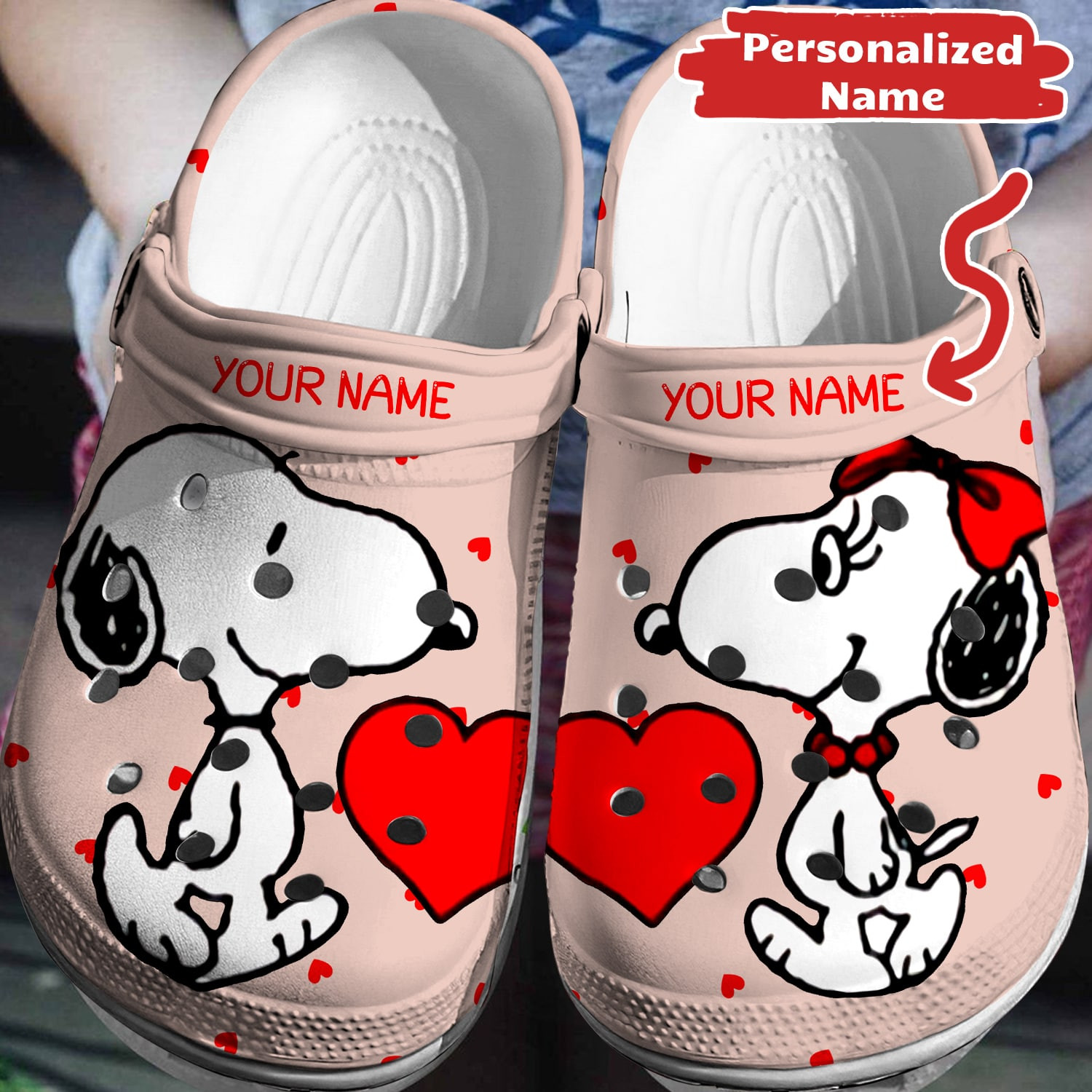 Footwearmerch Personalized Snoopy Crocs 3D Clog Shoes