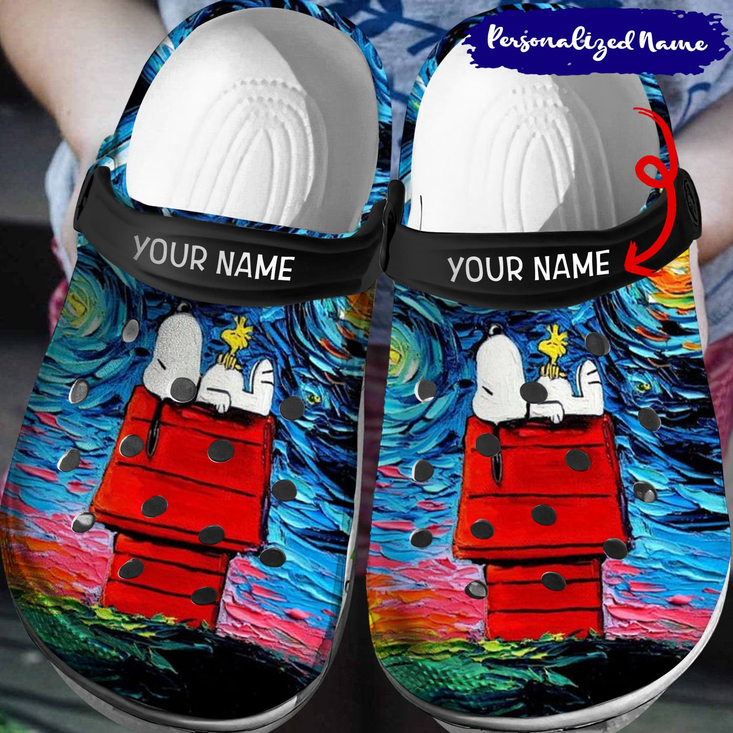 Footwearmerch Personalized Snoopy Lovers Crocs 3D Clog Shoes