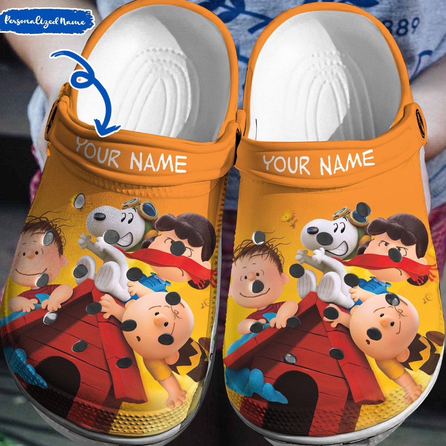 Footwearmerch Personalized Snoopy Peanuts Crocs 3D Clog Shoes