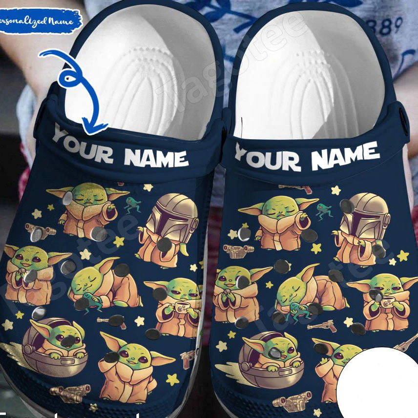 Footwearmerch Personalized Star Wars Baby Yoda Crocs Shoes Comfortable Crocband Clogs For Men Women