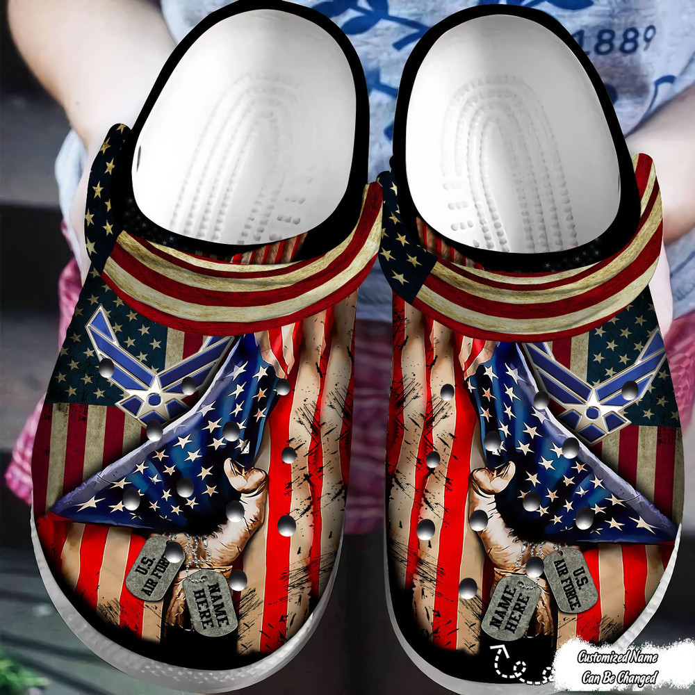 Footwearmerch Personalized Veteran - American Dog Tag Air Force For Men And Women