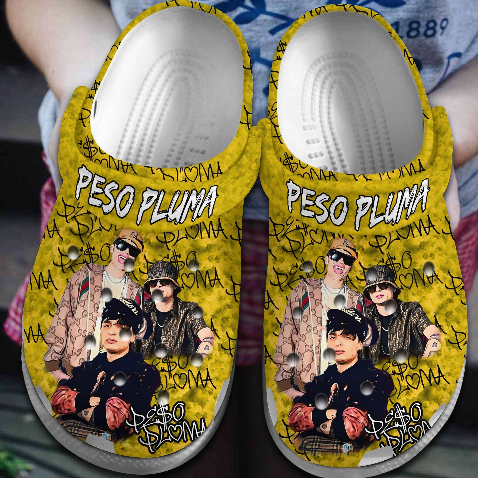 Footwearmerch Peso Pluma Singer Music Crocs Crocband Clogs Shoes Comfortable For Men Women and Kids