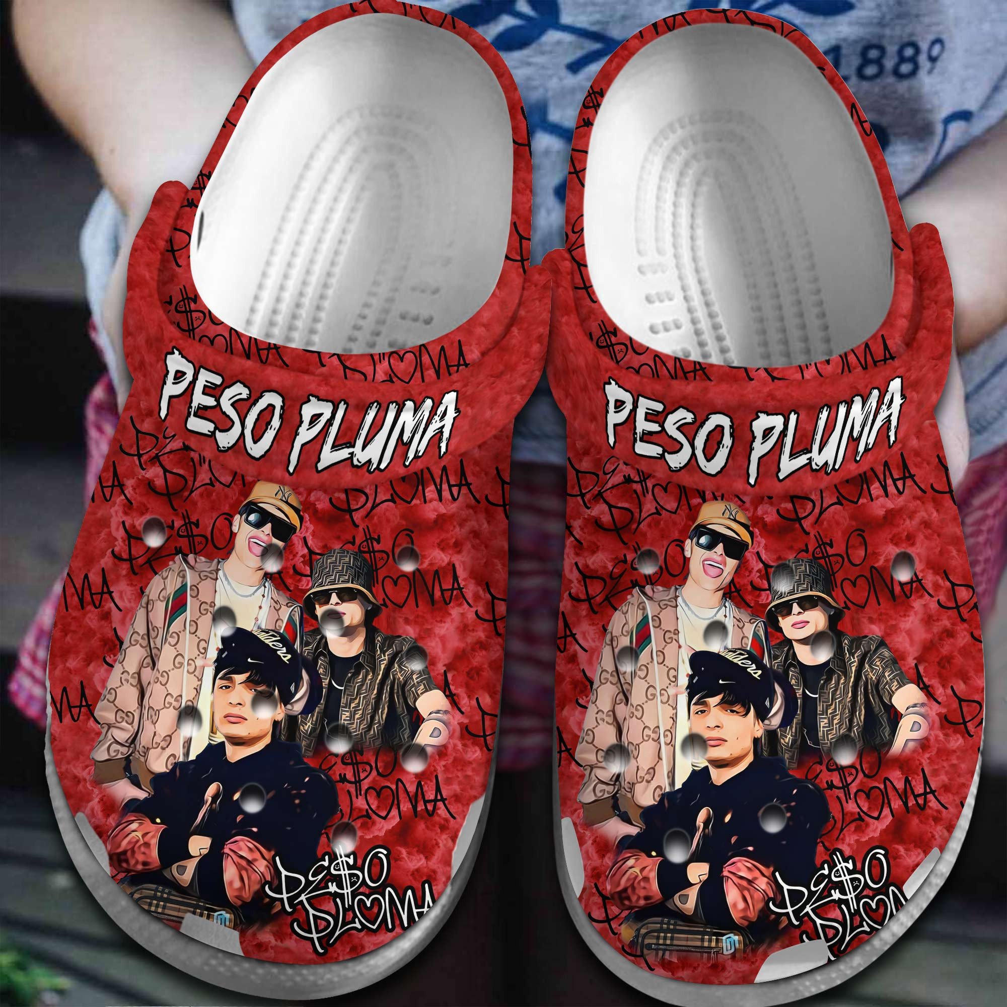 Footwearmerch Peso Pluma Singer Music Crocs Crocband Clogs Shoes Comfortable For Men Women and Kids
