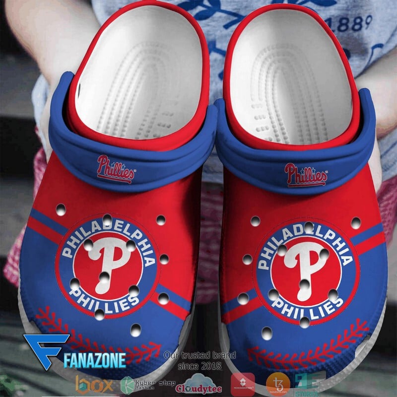 Footwearmerch Philadelphia Phillies Red MLB Sport Crocs Clogs Crocband Shoes Comfortable For Men Women and Kids