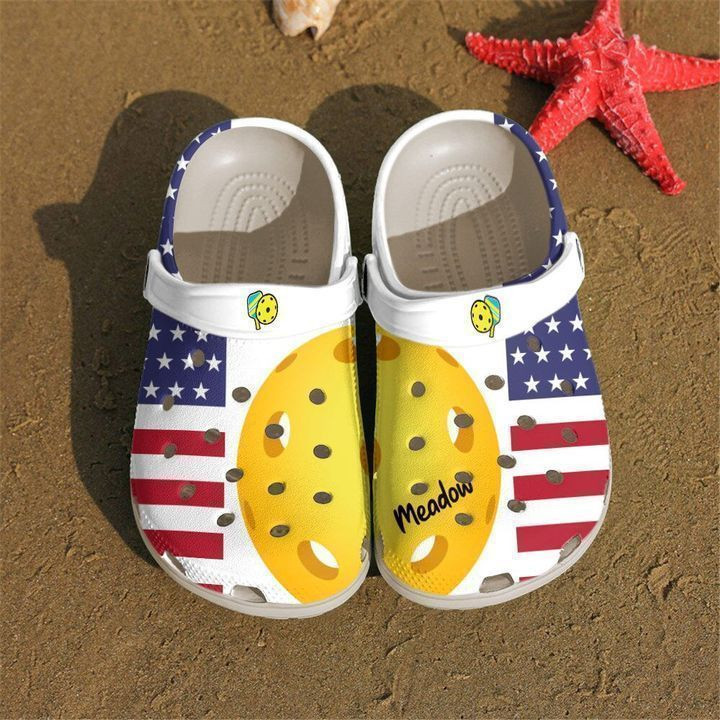 Footwearmerch Pickle Ball Personalized American clog Shoes