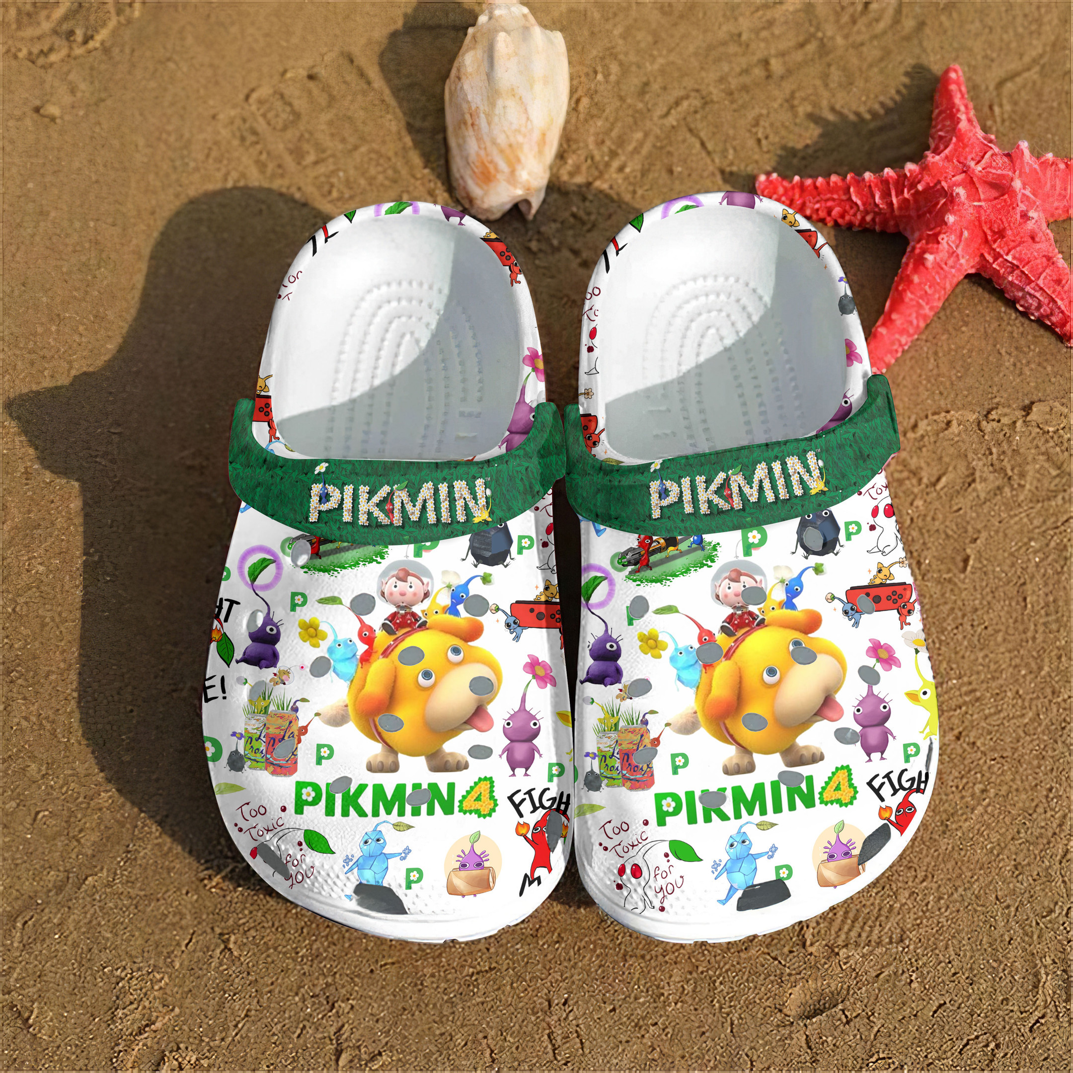 Footwearmerch Pikmin Game Crocs Crocband Clogs Shoes Comfortable For Men Women and Kids