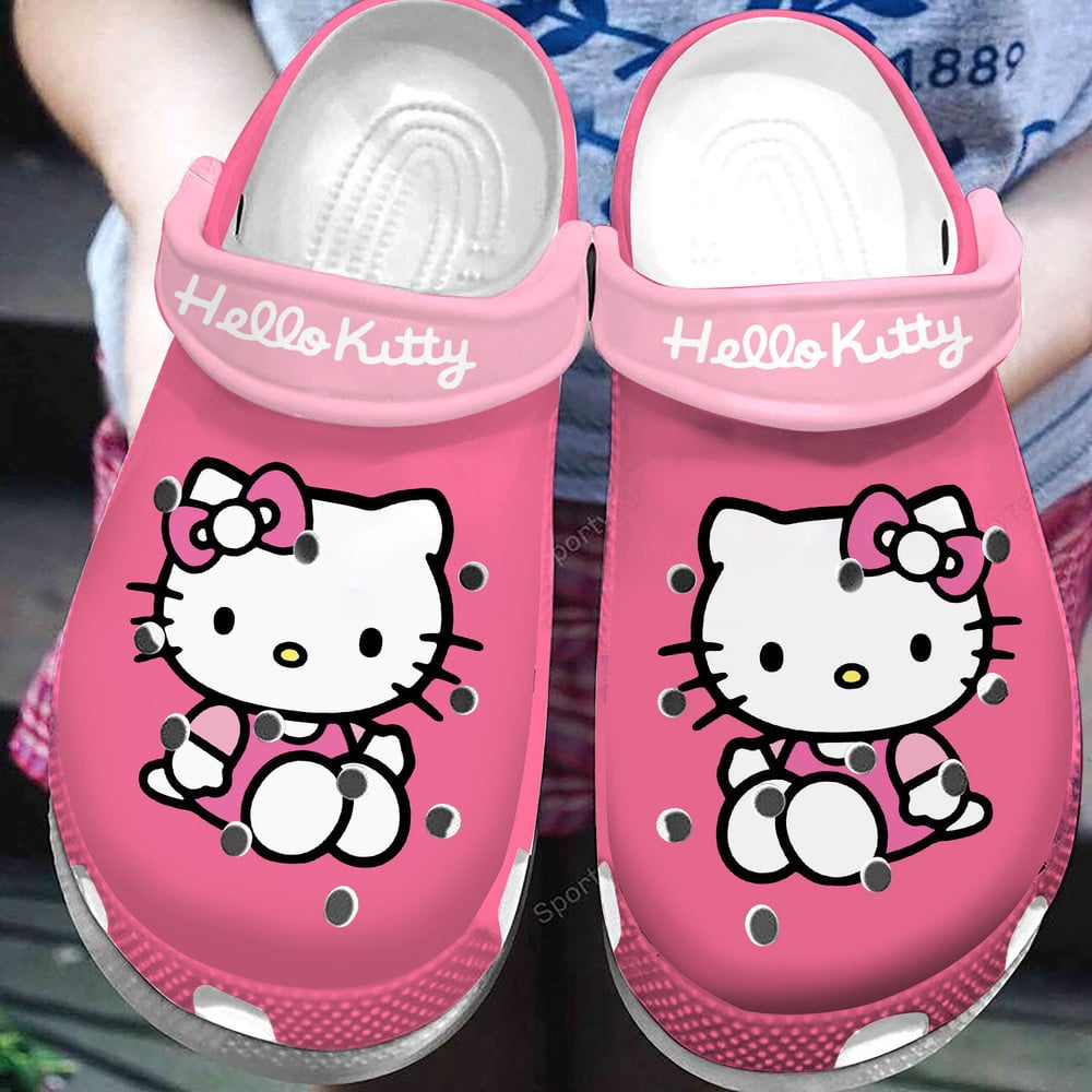 Footwearmerch Pink Hello Kitty So Cute Clogs Shoes
