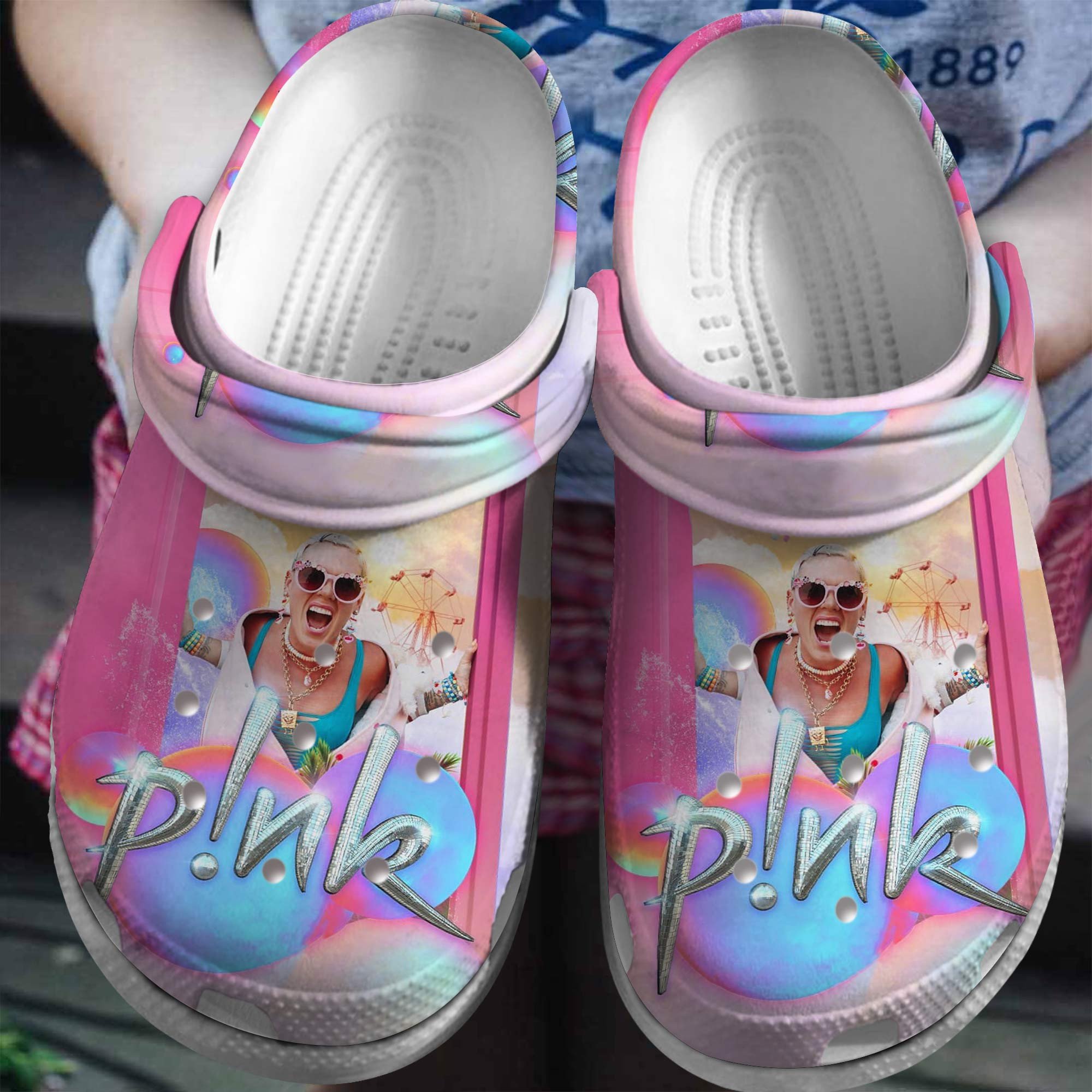 Footwearmerch Pink Singer Music Crocs Crocband Clogs Shoes Comfortable For Men Women and Kids