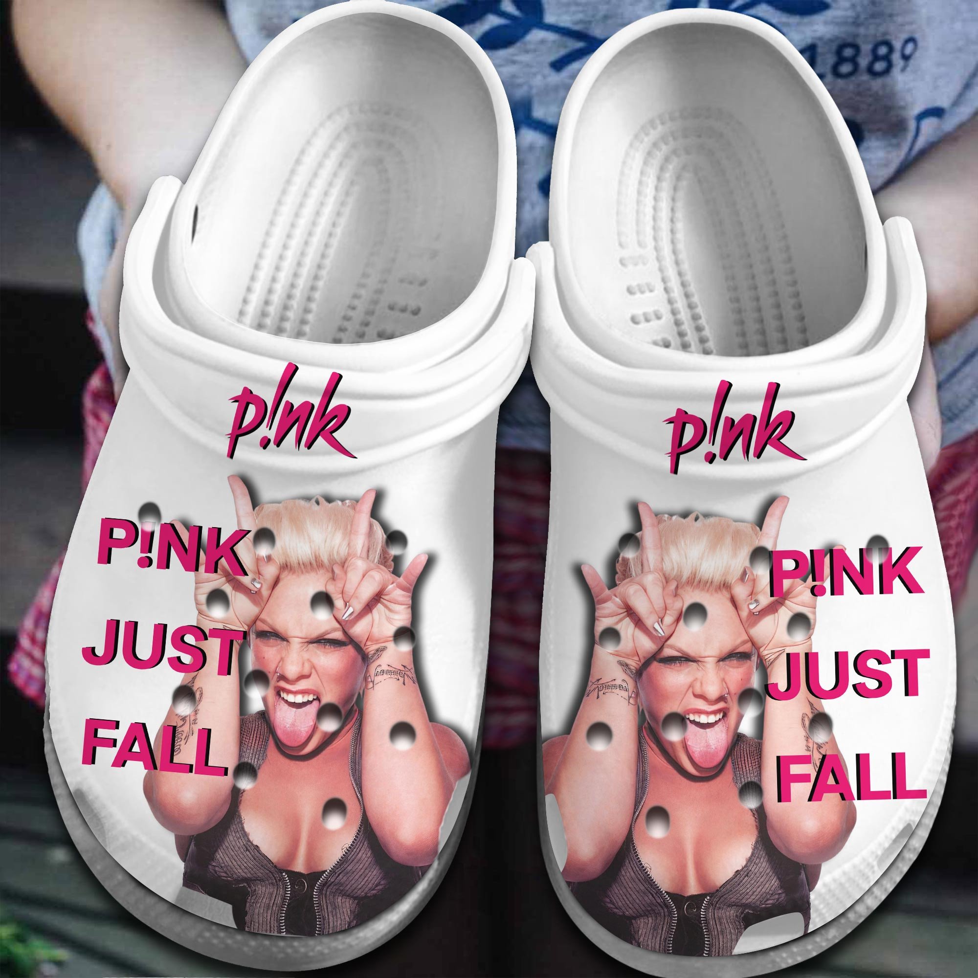Footwearmerch Pink Singer Music Crocs Crocband Clogs Shoes Comfortable For Men Women and Kids