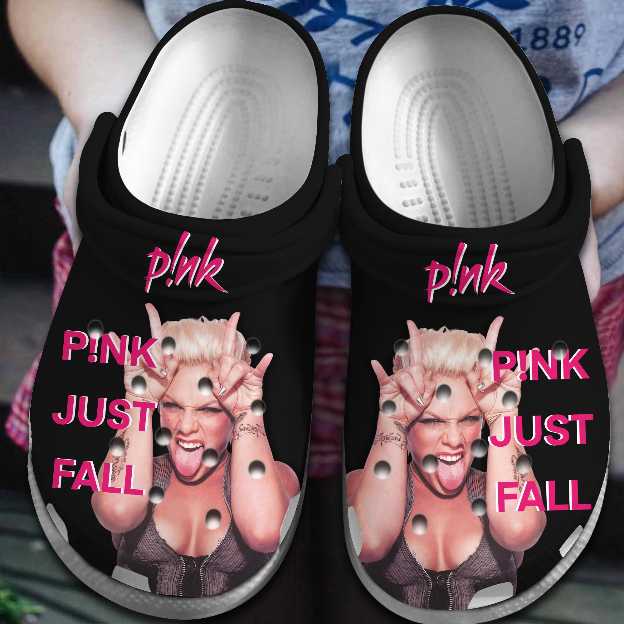 Footwearmerch Pink Singer Music Crocs Crocband Clogs Shoes Comfortable For Men Women and Kids