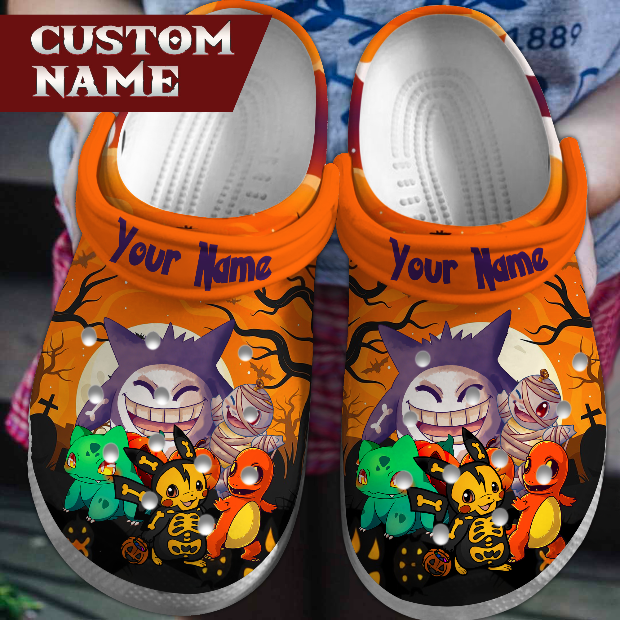 Footwearmerch Pokemon Cartoon Crocs Crocband Clogs Shoes Comfortable For Men Women and Kids