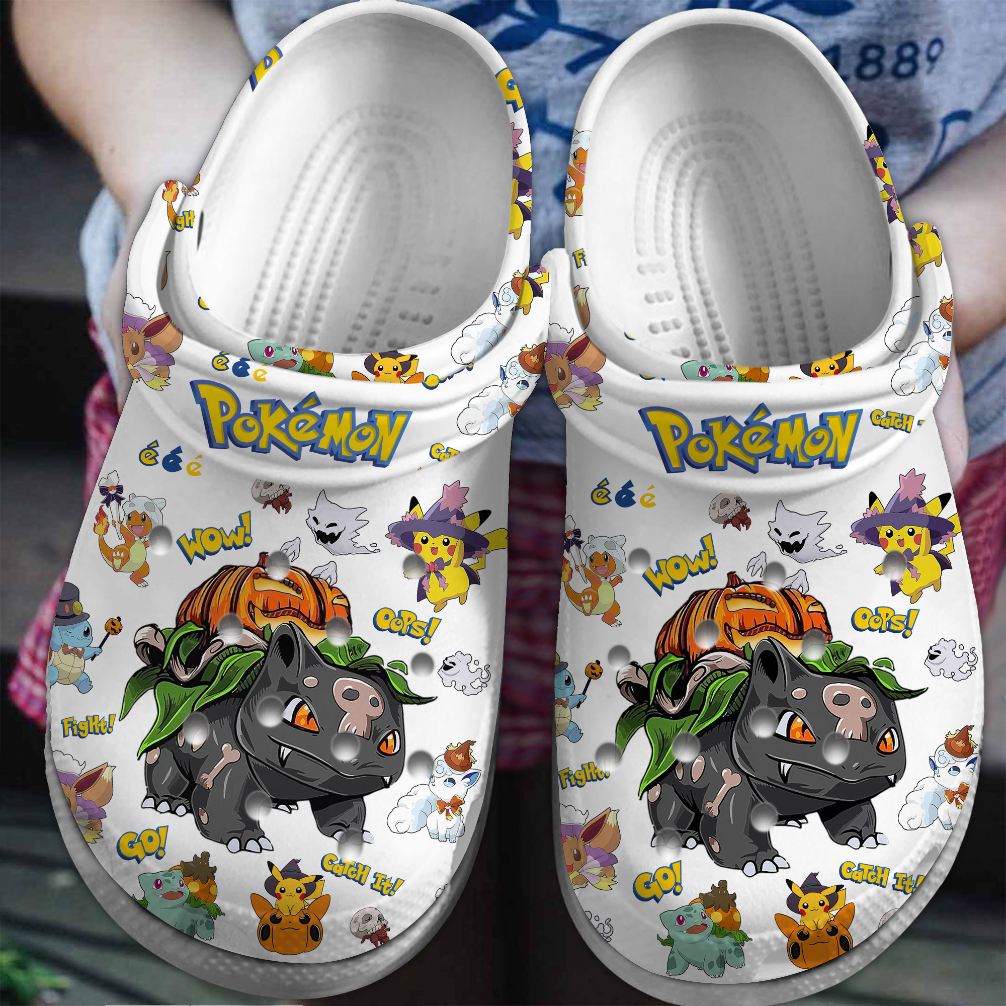 Footwearmerch Pokemon Cartoon Crocs Crocband Clogs Shoes Comfortable For Men Women and Kids