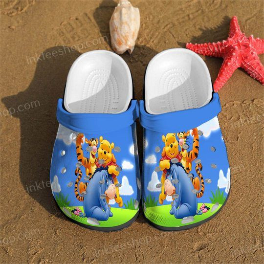 Footwearmerch Pooh Bear And Friends Cartoon Crocs Crocband Shoes Clogs Custom Name For Men Women And Kids