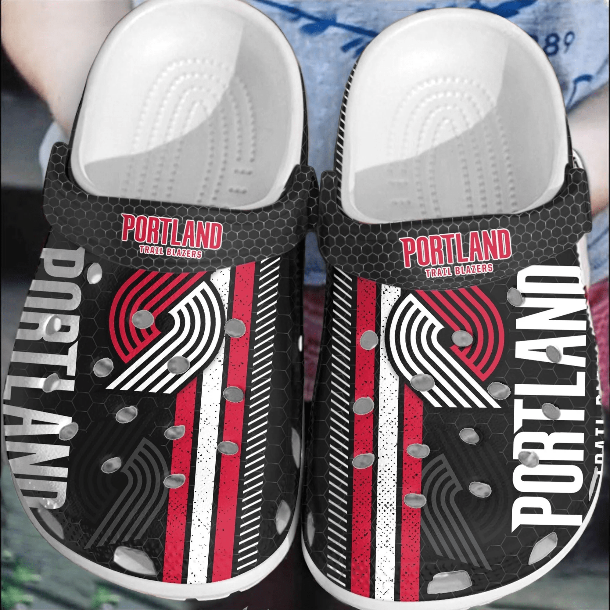 Footwearmerch Portland Trail Blazers Basketball Club Comfortable Shoes Clogs Crocband For Men Women