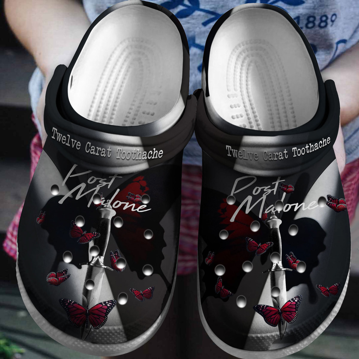 Footwearmerch Post Malone Music Crocs Crocband Clogs Shoes Comfortable For Men Women and Kids