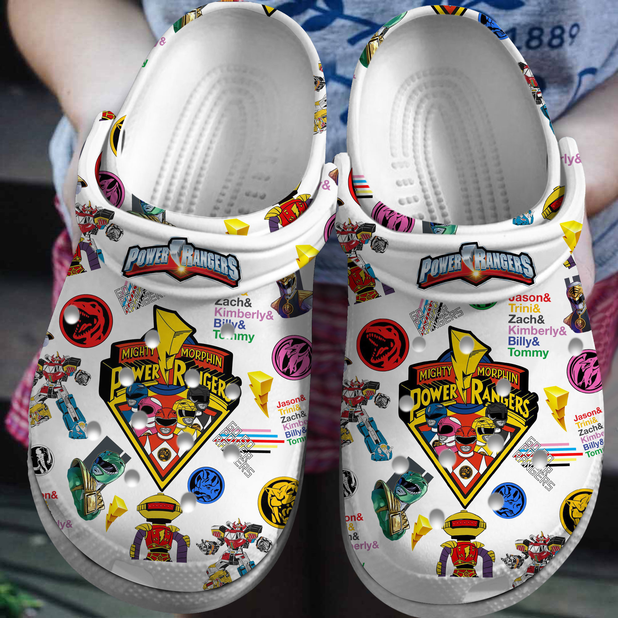 Footwearmerch Power Rangers Movie Crocs Crocband Clogs Shoes Comfortable For Men Women and Kids