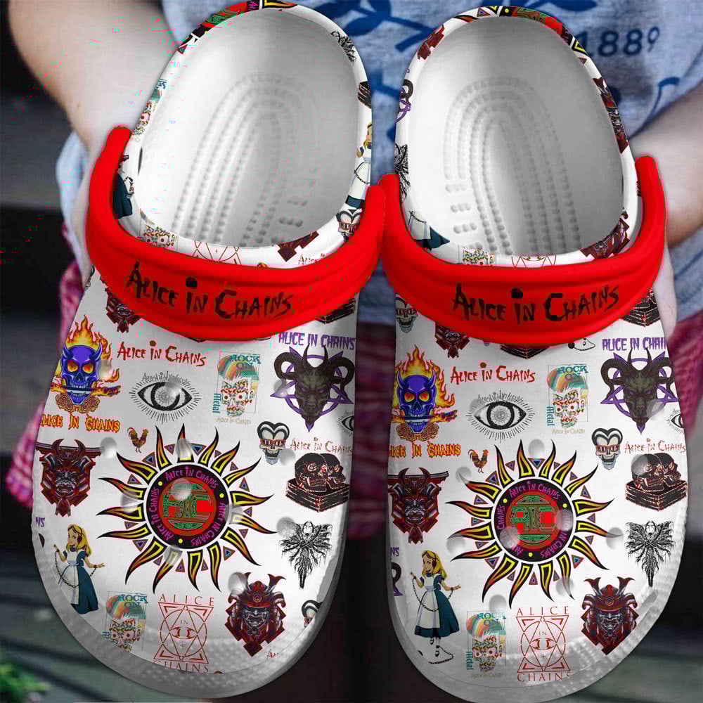 Footwearmerch Alice In Chains Crocs Crocband Clogs Shoes Comfortable For Men Women and Kids