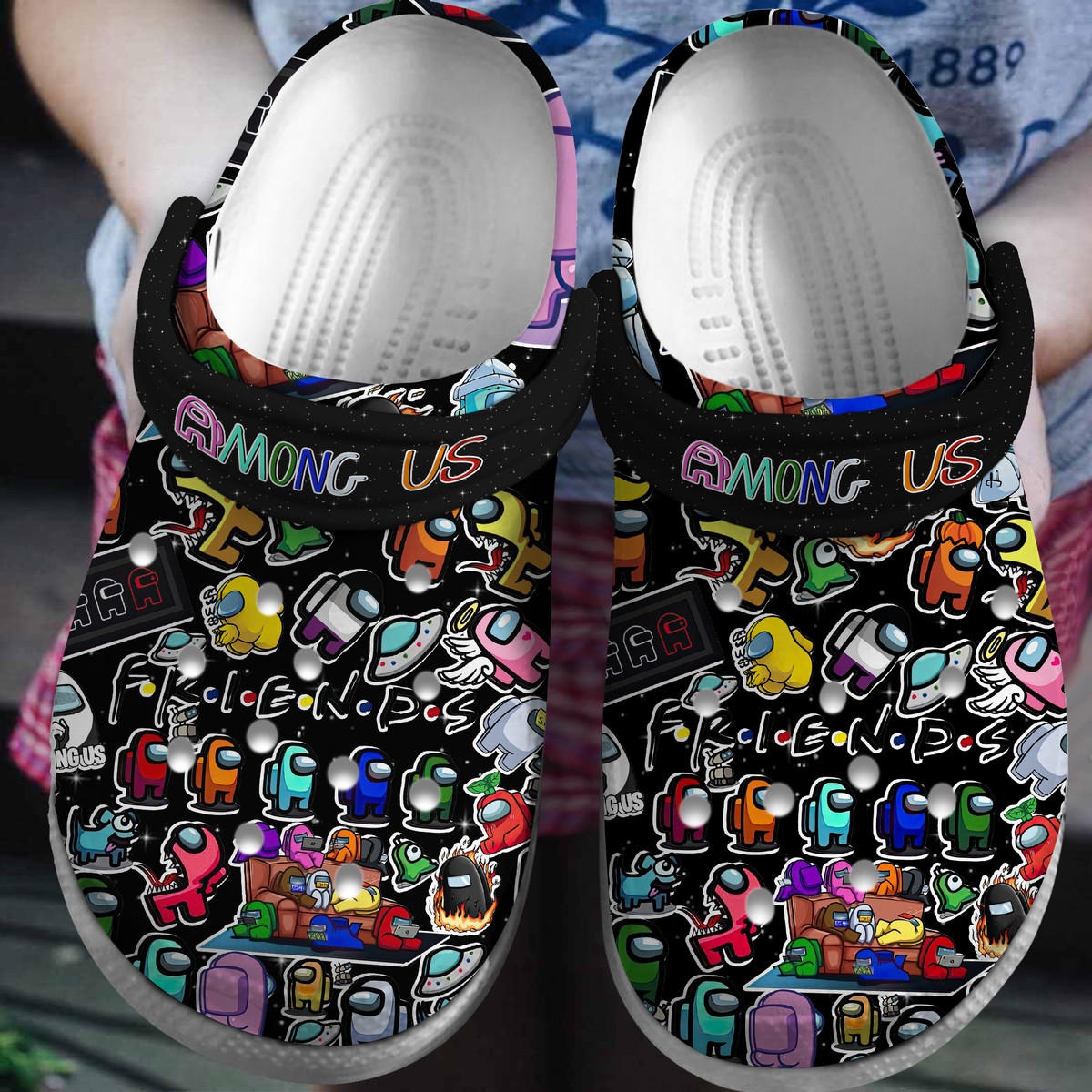 Footwearmerch Among Us Game Crocs Crocband Clogs Shoes Comfortable For Men Women and Kids