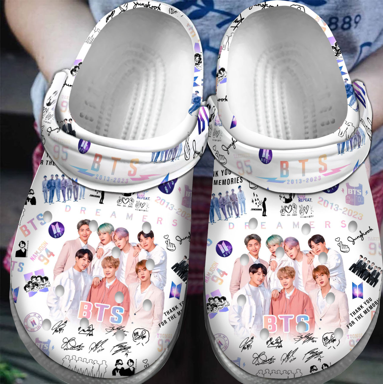 Footwearmerch Premium BTS Music Crocs Crocband Clogs Shoes For Men Women and Kids