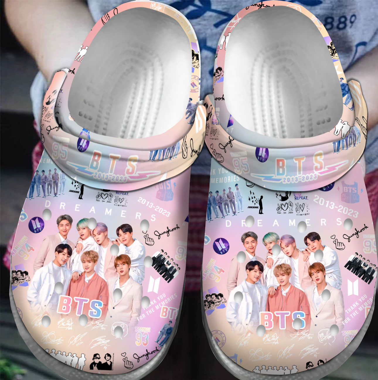 Footwearmerch Premium BTS Music Crocs Crocband Clogs Shoes For Men Women and Kids