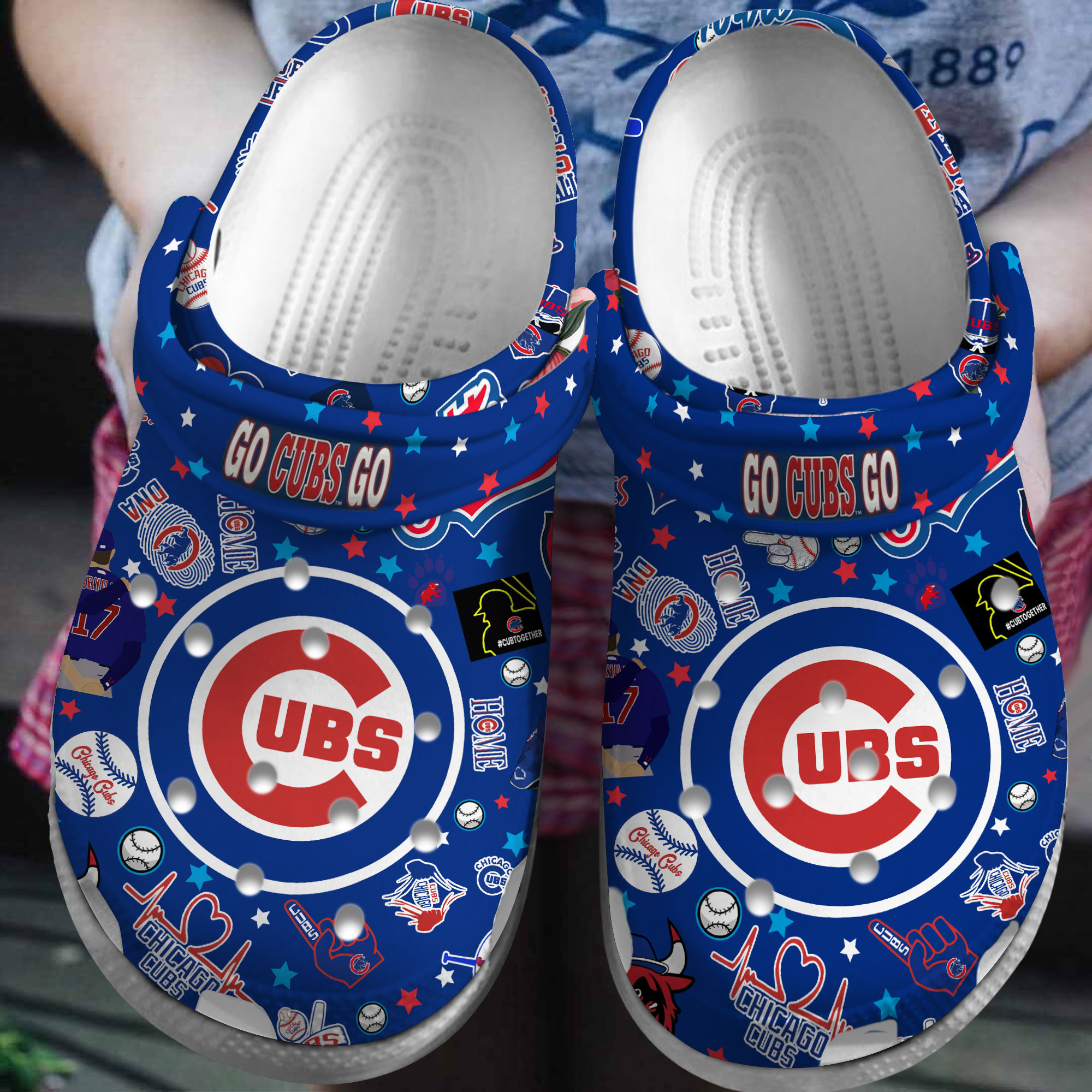 Footwearmerch Premium Chicago Cubs MLB Sport Crocs Crocband Clogs Shoes For Men Women and Kids