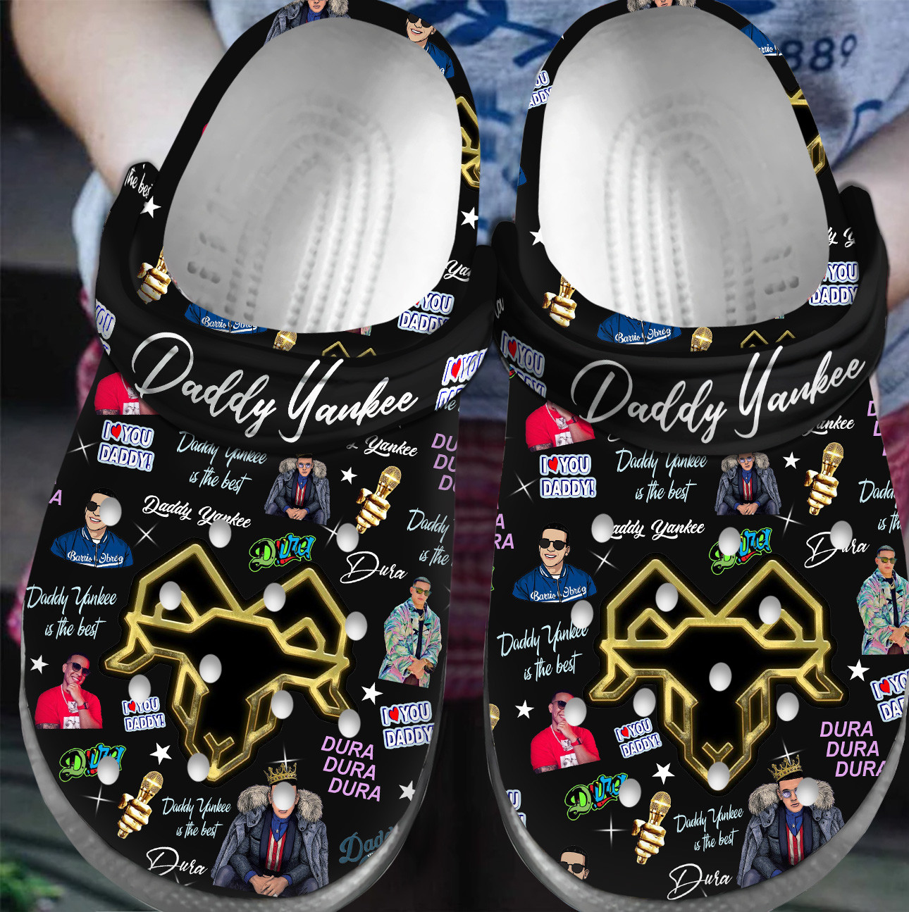 Footwearmerch Premium Daddy Yankee Music Crocs Crocband Clogs Shoes For Men Women and Kids