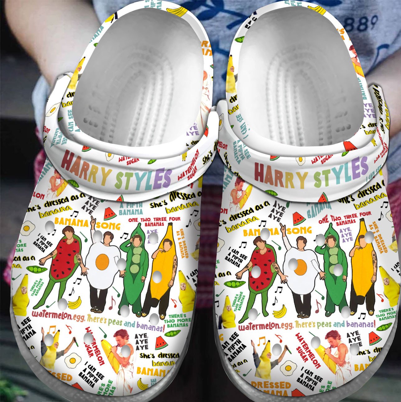 Footwearmerch Premium Harry Styles Singer Music Crocs Crocband Clogs Shoes For Men Women and Kids