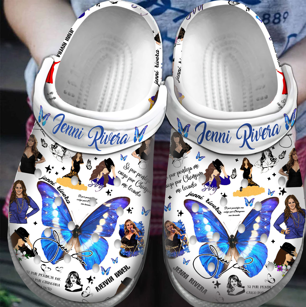Footwearmerch Premium Jenni Rivera Music Crocs Crocband Clogs Shoes For Men Women and Kids