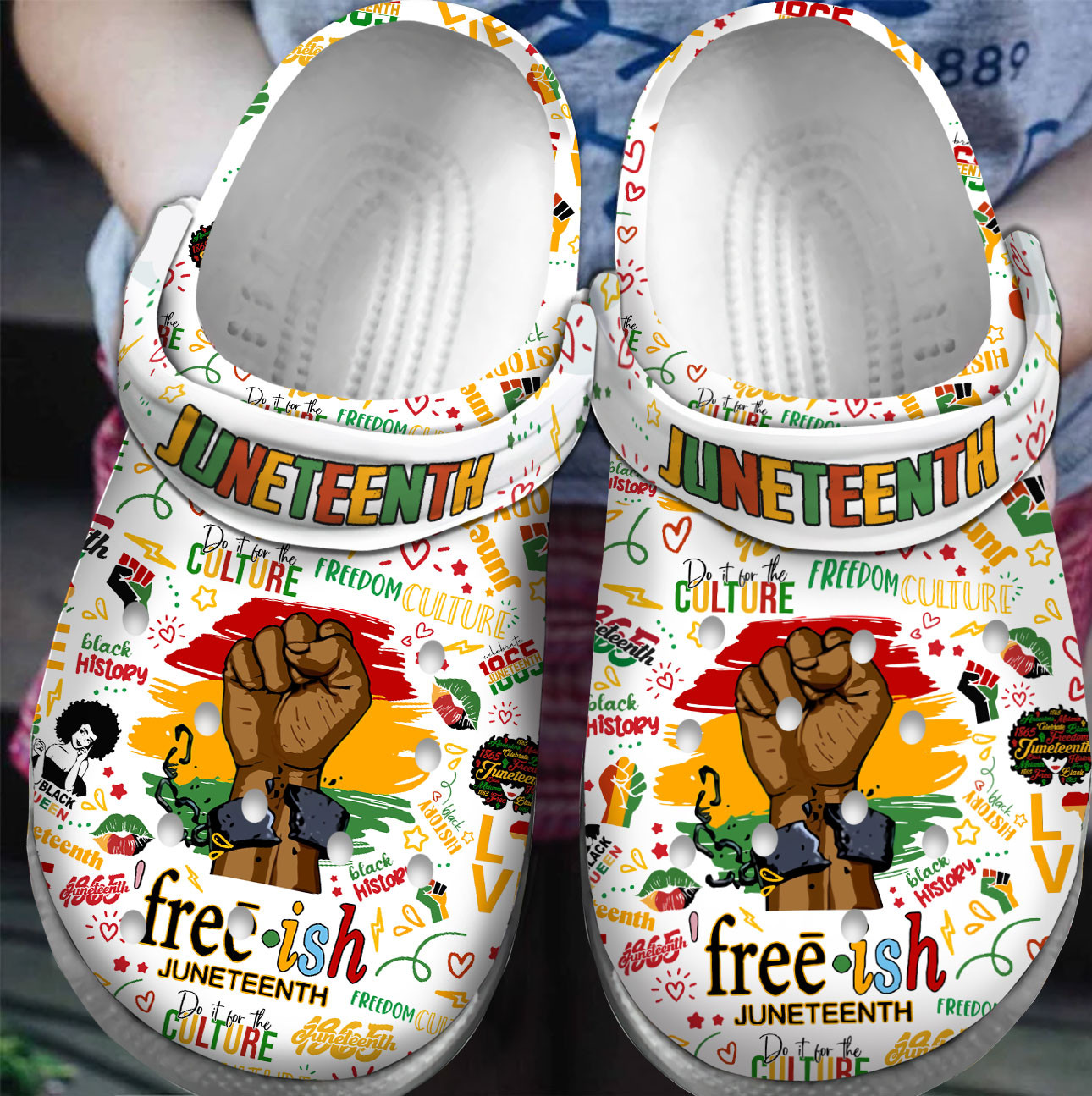 Footwearmerch Premium Juneteenth Crocs Crocband Clogs Shoes For Men Women and Kids