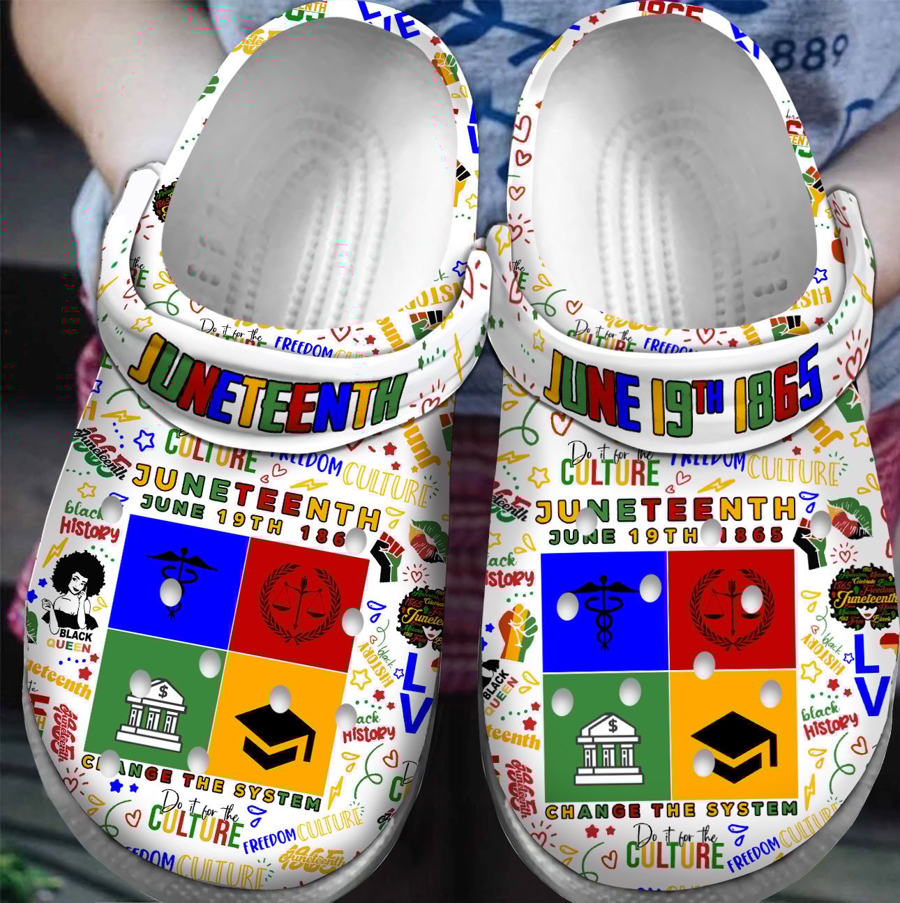 Footwearmerch Premium Juneteenth Crocs Crocband Clogs Shoes For Men Women and Kids